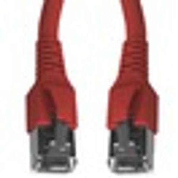 Patchcord RJ45 shielded Cat.6a 10GB, LS0H, red,     0.5m image 5