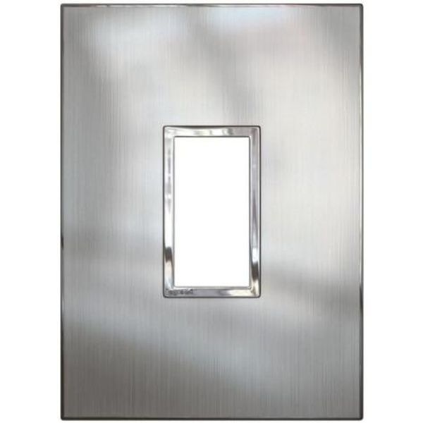 Plate Arteor - square - 1 vertical module - 2'' x 4'' - stainless steel image 1