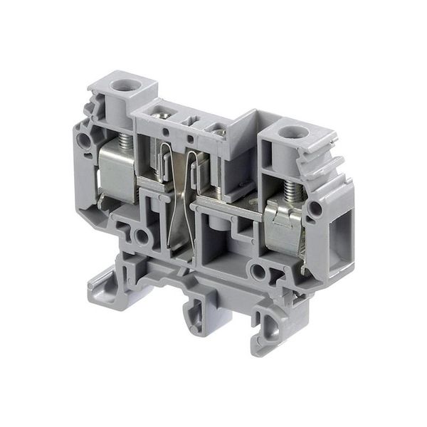 M10/10,ST,SN, SCREW CLAMP TERMINAL BLOCK, TEST DISCONNECT WITH PLUG, GREY, 10X63X44MM image 1