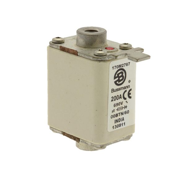 Fuse-link, high speed, 200 A, AC 690 V, size 00, 30 x 62 x 64 mm, aR, IEC, single indicator image 19