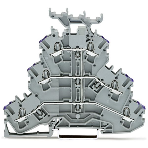 Triple-deck terminal block 6-conductor through terminal block L gray image 2