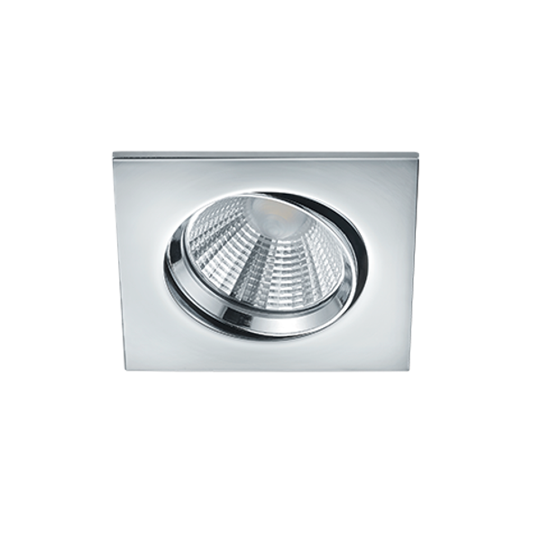 Pamir LED recessed spotlight chrome square image 1