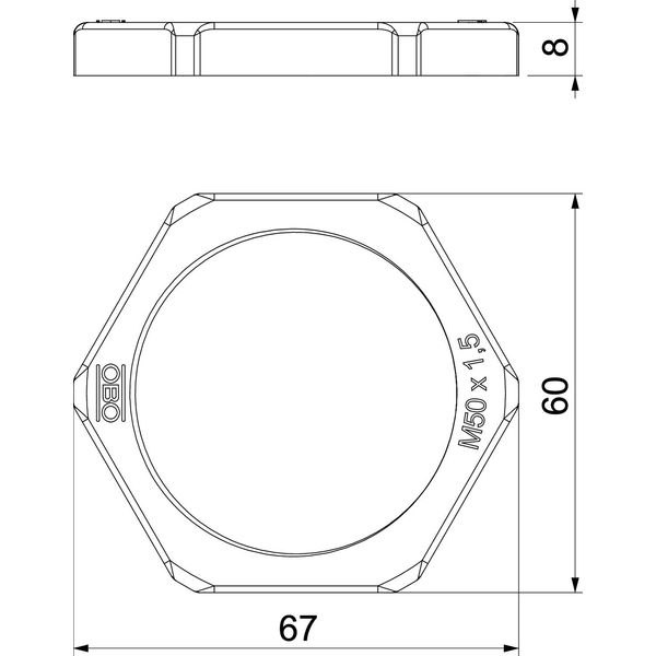 116 M50 LGR PA Locknut  M50 image 2