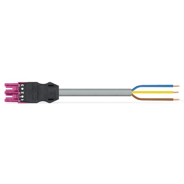 pre-assembled connecting cable Eca Socket/open-ended pink image 1