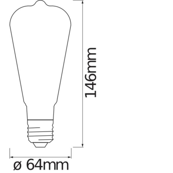 SMART+ Filament Edison Dimmable 6W 824 230V FIL GD E27 image 8