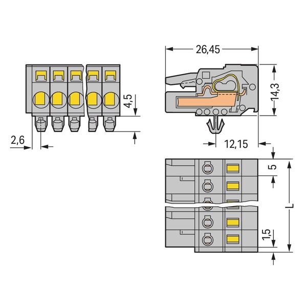 231-111/008-000 1-conductor female connector; CAGE CLAMP®; 2.5 mm² image 4