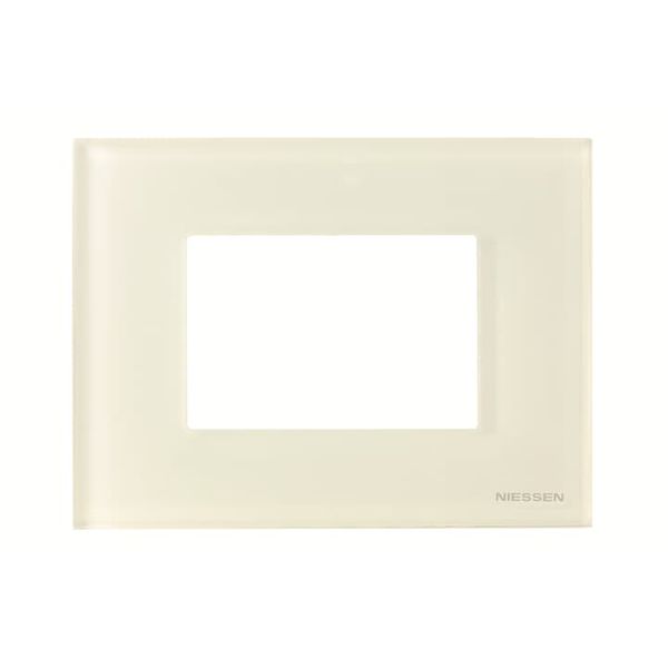 N2473 CB Frame 3 modules 1gang White Glass - Zenit image 1