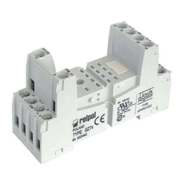 Socket for relays: R4N. Grey colour. image 1