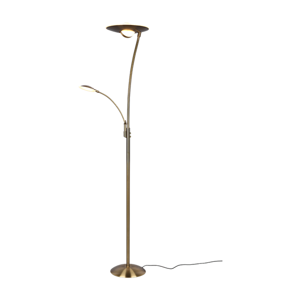 Granby LED floor lamp antique brass image 1
