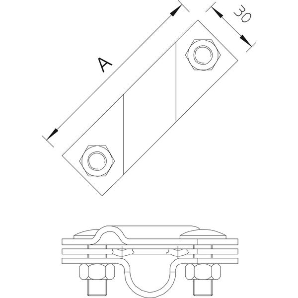 2760 B-20 VA Connecting strap for round wire 20mm image 2