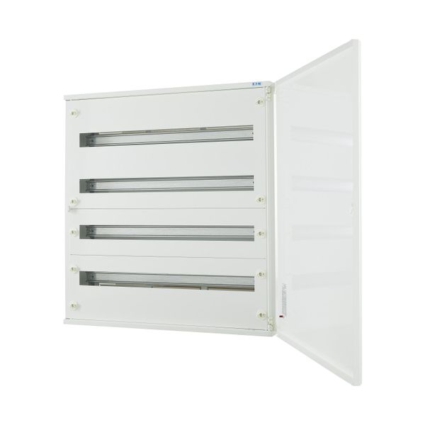 Complete surface-mounted flat distribution board, white, 24 SU per row, 4 rows, type C image 8