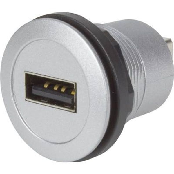 har-port USB 2.0 A-B coupler silver image 1