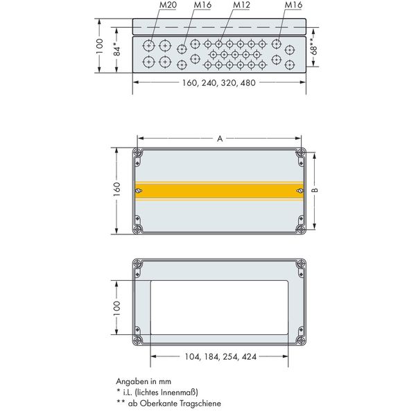 IP65 enclosure Aluminium (RAL 7032) WxHxD (320x100x160 mm) image 2