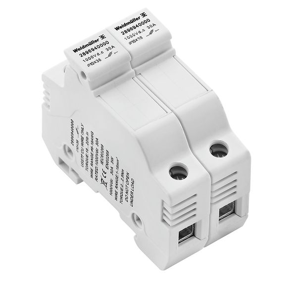 Fuse terminal, 1000 V, 10x38, 2 Strings, Without LED, Screw connection image 1