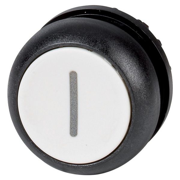 Pushbutton, RMQ-Titan, Flat, maintained, White, inscribed, Bezel: black image 3