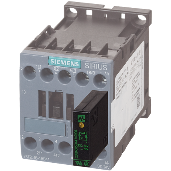 SIEMENS CONTACTOR SUPPRESSOR Diode and LED, 24…48VDC image 1