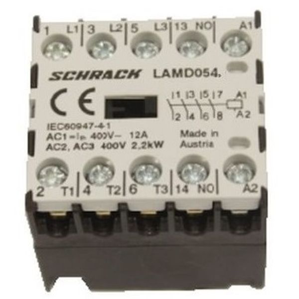 Micro Contactor 4NO, 2,2kW, 5A, 230VAC image 1