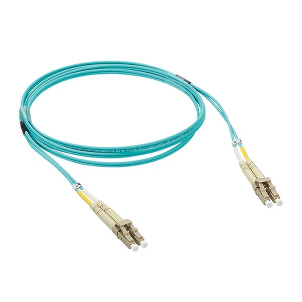 Patch cord fiber optic OM3 multimode (50/125µm) LC/LC duplex 3 meters image 1