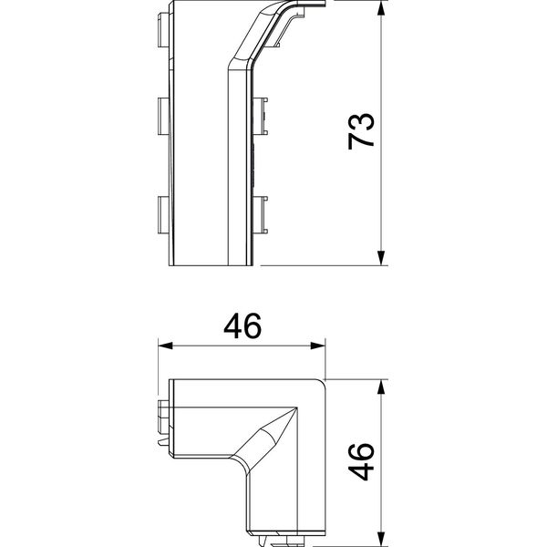 SL IE2070 rws Internal corner SL 20x70 9010 image 2