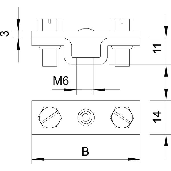 831 30 M6 Spacer for steel strip 30mm image 2