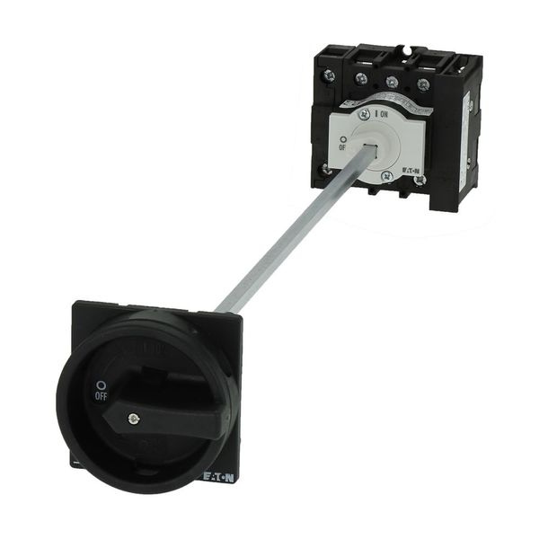 Main switch, P1, 40 A, rear mounting, 3 pole + N, 1 N/O, 1 N/C, STOP function, With black rotary handle and locking ring, Lockable in the 0 (Off) posi image 6