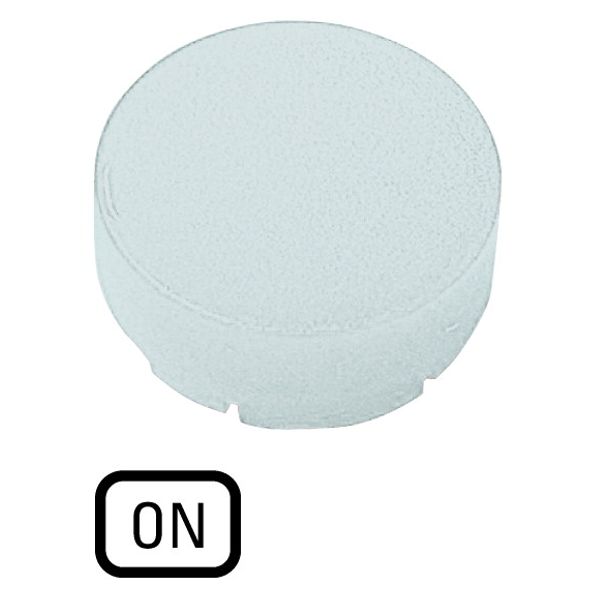 Button lens, raised white, ON image 1