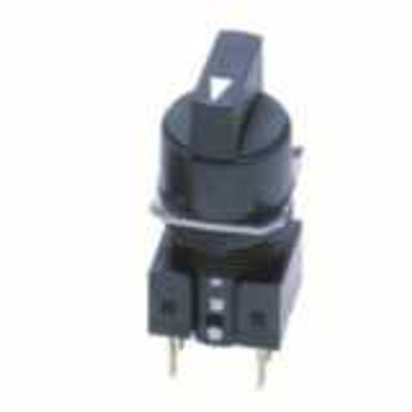 Selector switch, non-illuminated, lever type, round, 3 notches, spring image 4