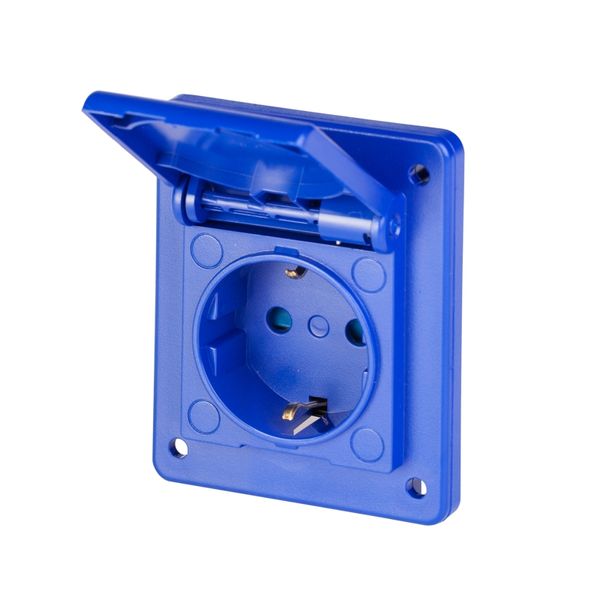 FLUSH-MOUNTING SOCKET 2P+E 16A 250V AC image 2