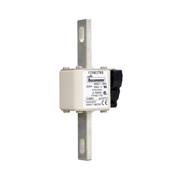 Fuse-link, high speed, 200 A, AC 690 V, compact size 1, 45 x 59 x 148 mm, aR, IEC, UL, single indicator image 12