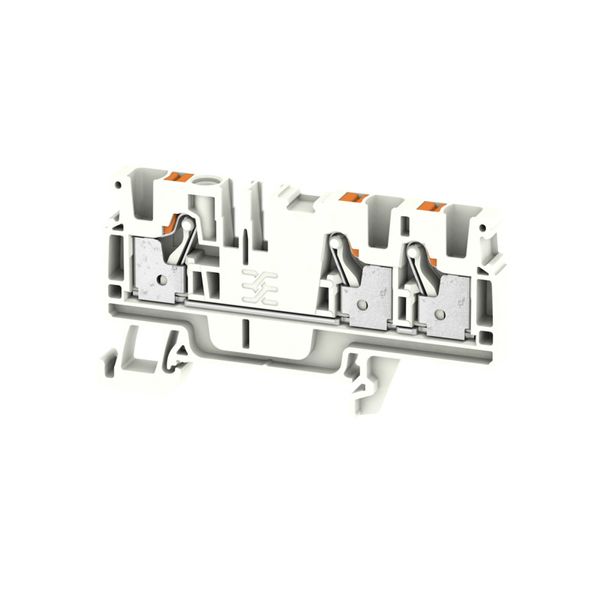 Feed-through terminal block, PUSH IN, 4 mm², 800 V, 32 A, Number of co image 1