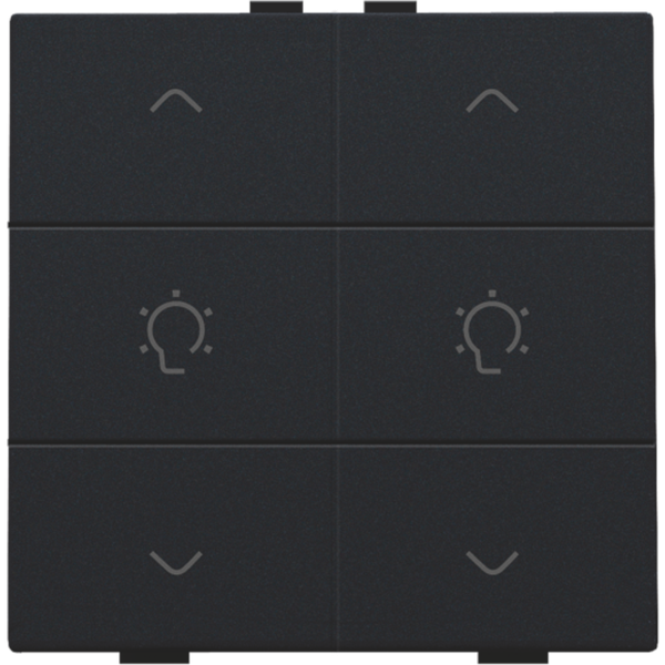 Double dimming control for Niko Home Control, black coated image 2