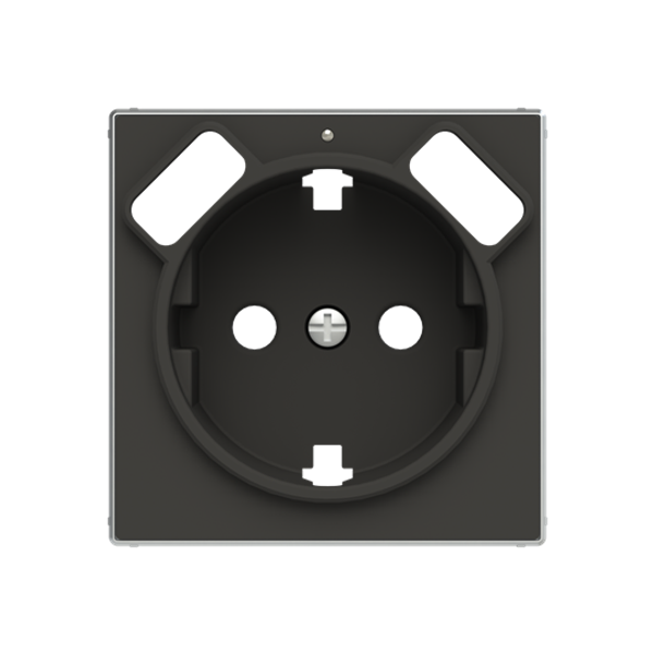 8588.3 NS Cover plate for Schuko socket outlet - Soft Black Socket outlet Central cover plate Black - Sky Niessen image 1