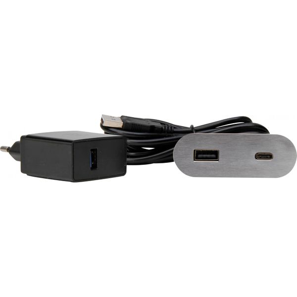 VersaPICK, oval, edelstahl, USB-C, image 1