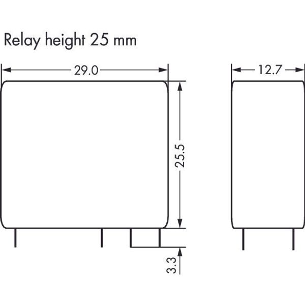 Basic relay Nominal input voltage: 12 VDC 2 changeover contacts image 1