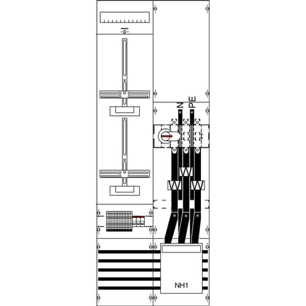 KA4210ML Measurement and metering transformer board, Field width: 2, Rows: 0, 1350 mm x 500 mm x 160 mm, IP2XC image 5