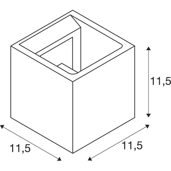 SOLID CUBE Wall luminaire, QT14, grey, max. 25W image 2