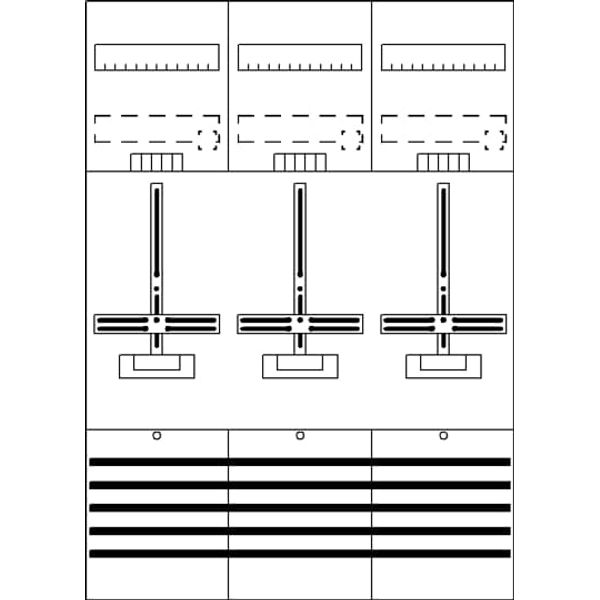 DF37B3 Meter panel, Field width: 3, Rows: 0, 1050 mm x 750 mm x 160 mm, IP2XC image 17