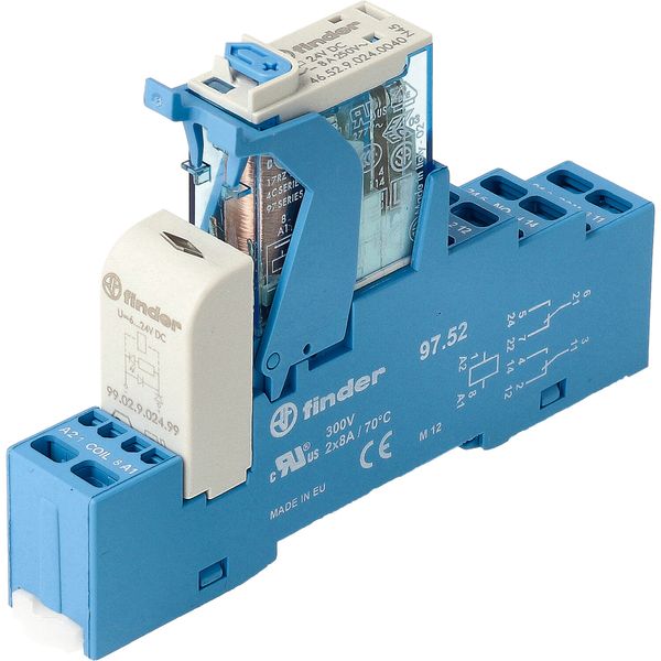 Rel. interface Mod.screwless 2CO 8A/110VDC/Agni/LED/diode (4C.52.9.110.0050SPA) image 7