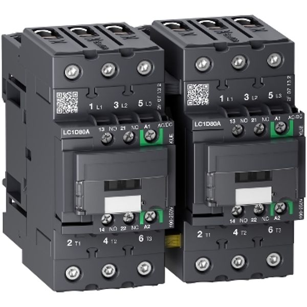 TeSys Deca reversing contactor 3P 66A AC-3/AC-3e up to 440V coil 48-130V AC/DC image 3