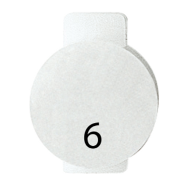 LENS WITH ILLUMINATED SYMBOL FOR COMMAND DEVICES - SIX - SYMBOL 6 - SYSTEM WHITE image 1