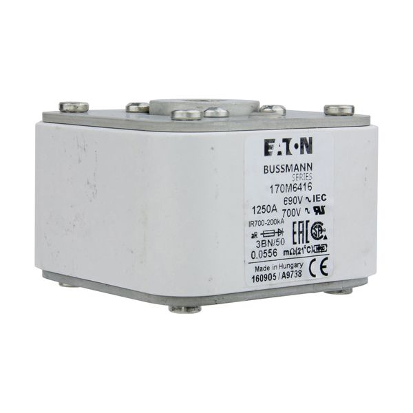 Fuse-link, high speed, 1250 A, AC 690 V, size 3, aR, IEC, UL, single indicator image 16