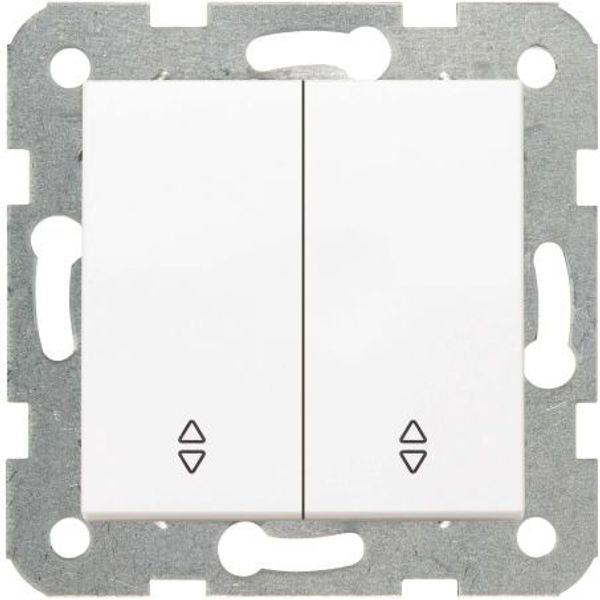 Karre-Meridian White (Quick Connection) Two Gang Switch-Two Way Switch image 1