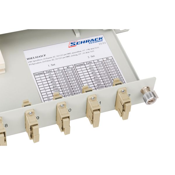 FO Splicebox, 12 Fibers, SC, 50/125æm OM2, 19", 1U, Class C image 6