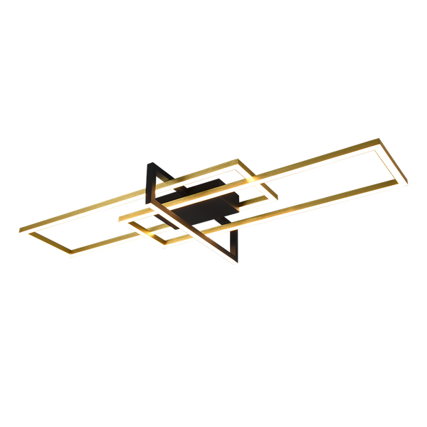 Salinas LED ceiling lamp matt brass/matt black image 1