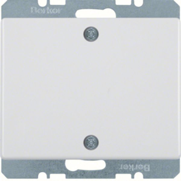 Blind plug with centre plate and screw fastening Arsys polar white, gl image 1