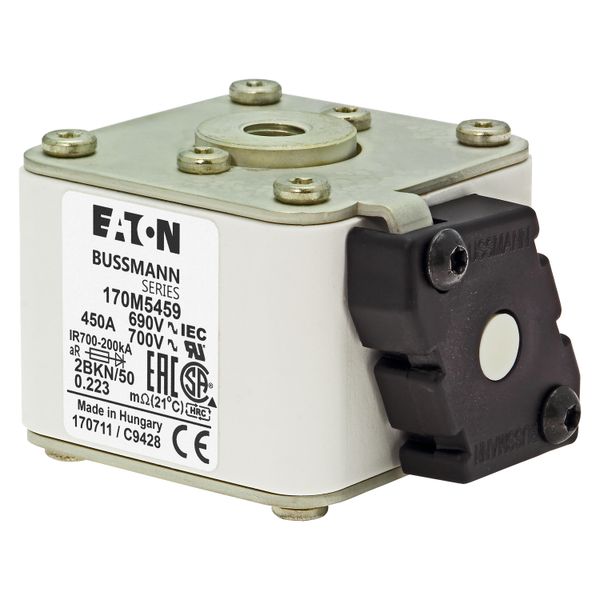 Fuse-link, high speed, 450 A, AC 690 V, size 2, aR, IEC, UL, single indicator image 5