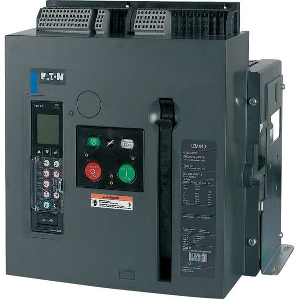 Circuit-breaker, 3 pole, 4000A, 66 kA, Selective operation, IEC, Fixed image 4