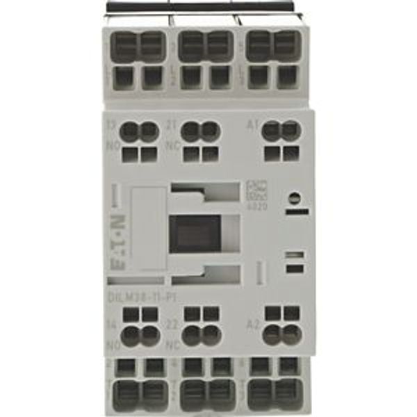 Contactor, 3 pole, 380 V 400 V 18.5 kW, 1 N/O, 1 NC, 110 V 50 Hz, 120 V 60 Hz, AC operation, Push in terminals image 10