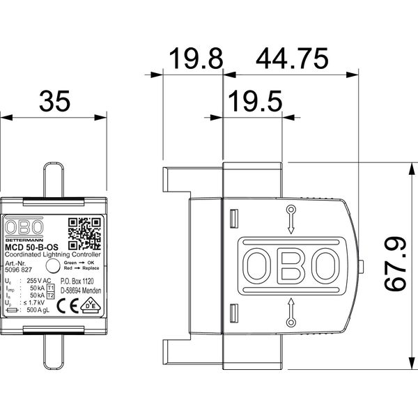 MCD 50-B 0-OS CoordinatedLightningController with function display 255V image 2