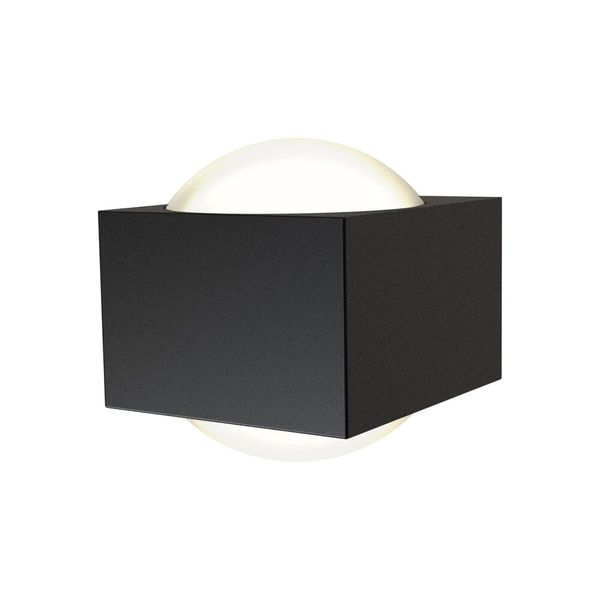 Misano Square IP65 Bi-Directional Wall Light Cool White Black image 1